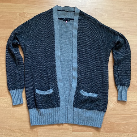 [S] Talula Cashmere Blend Open Cardigan | Gray - Picture 3 of 7